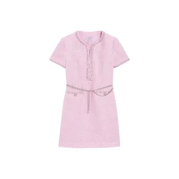 Bebe Short Sleeved Dress Women's Light Pink