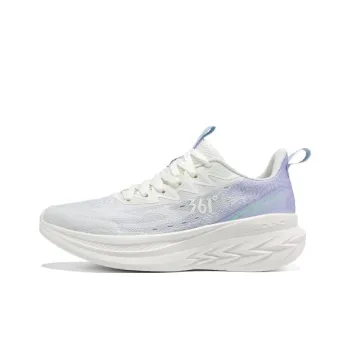 361° Abrasion Resistant Cushioning Low Top Sprint Running Shoes Women's Purple White
