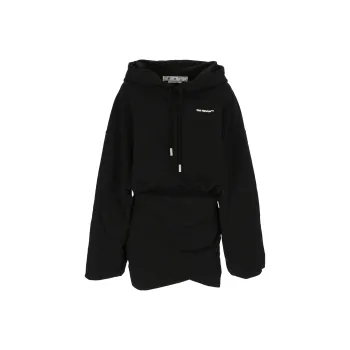 OFF-WHITE Logo-embroidered Hoodie Dress