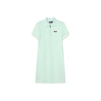 FILA Short Sleeved Dress Women's Turquoise Lin Green