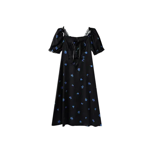 Incolore Short Sleeved Dresses Women's Black