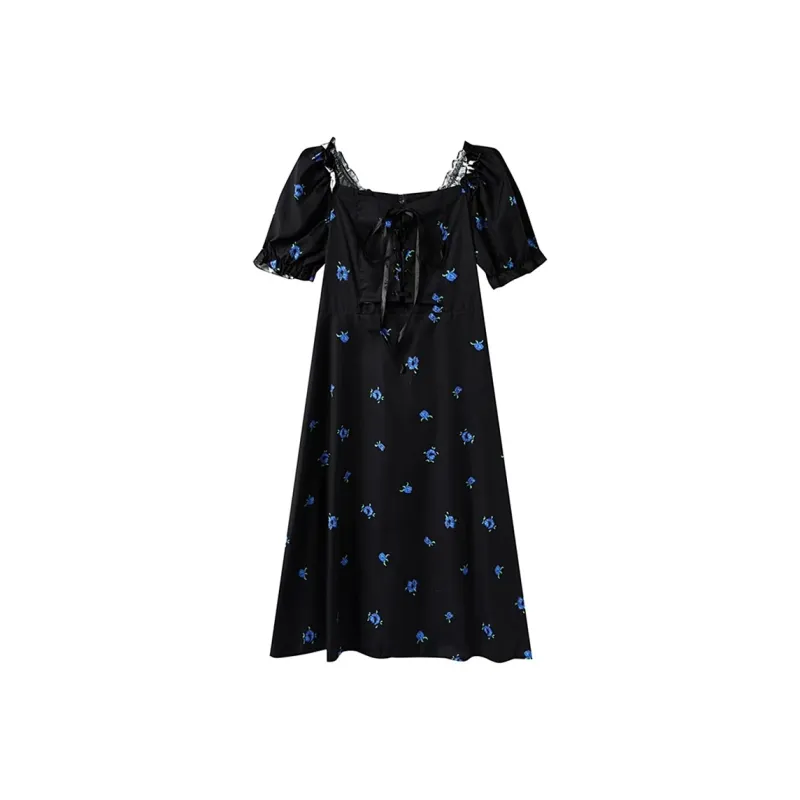 Incolore Short Sleeved Dresses Women's Black-0