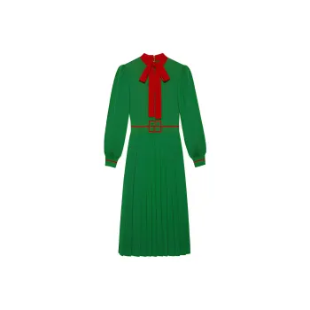 GUCCI FW21 Long Sleeved Dresses Women's Green