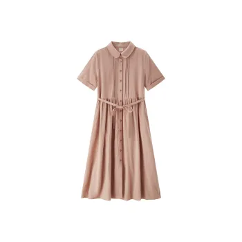 UNIQLO Short Sleeved Dresses Women's Pastel Pink