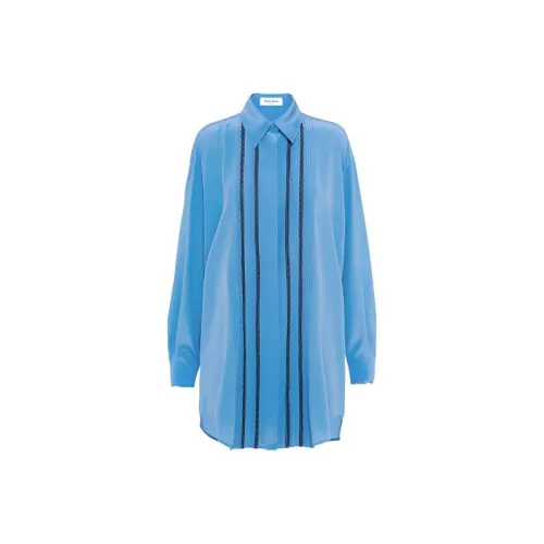 MIU MIU FW22 Long Sleeved Dresses Women's Light Blue
