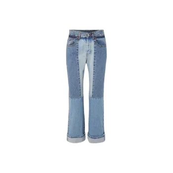Victoria Beckham Straight-leg Patchwork Jeans