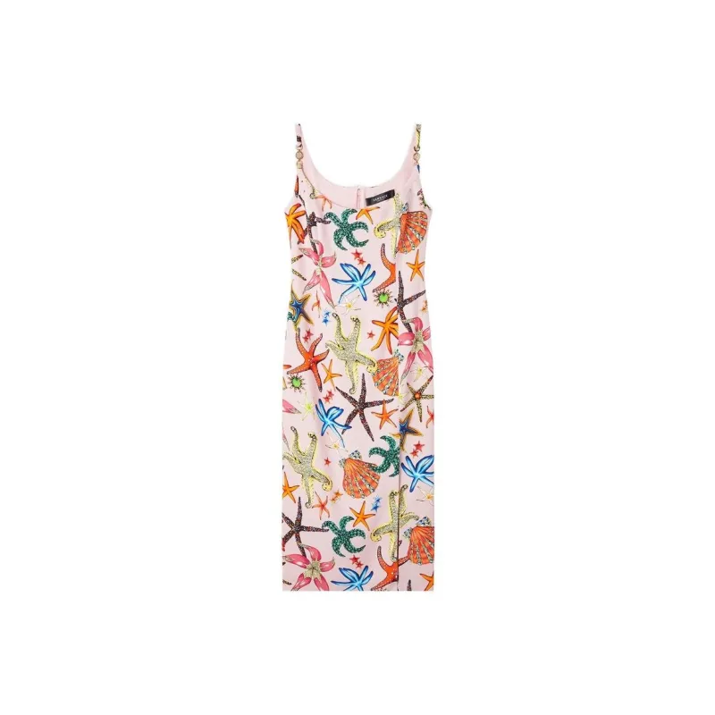 VERSACE Sleeveless Dresses Women's Pink-0