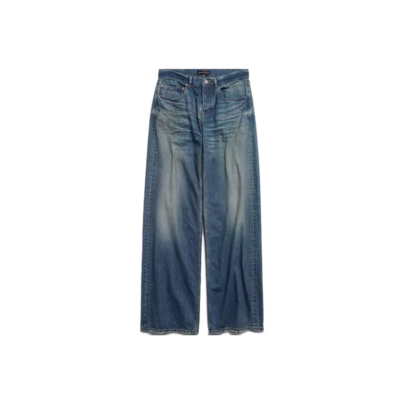 Balenciaga Baggy Jeans Loose Fit Women's Dark Blue-0