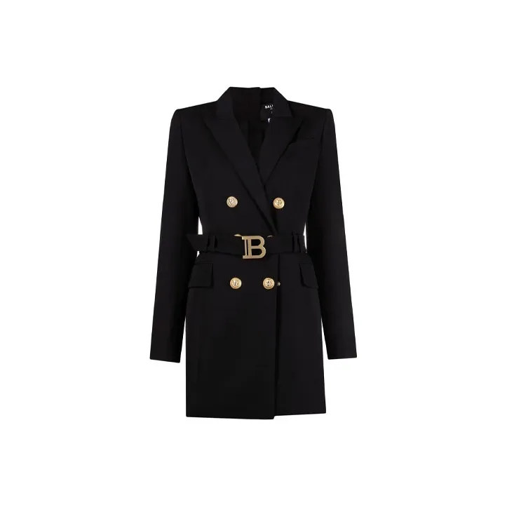 BALMAIN Long-Sleeved Dresses Women's Black-0