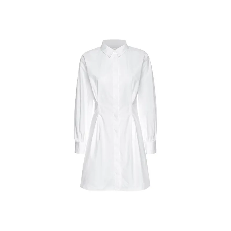 FRAME SS24 Long Sleeved Dress Women's White-0