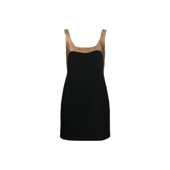 Valentino Color Block Sleeveless Mini Dress