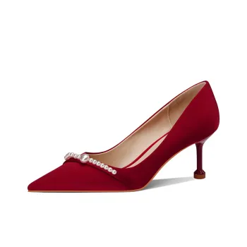 Lan Miao Slim Heel High Heels Women's Burgundy