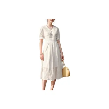 Olrain Short Sleeved Dress Women's White