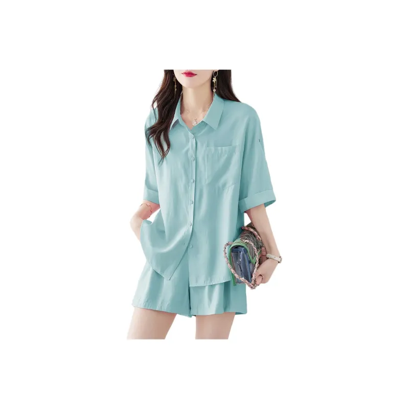 Still Quiet Shirt Matching Set Women's Pink-3