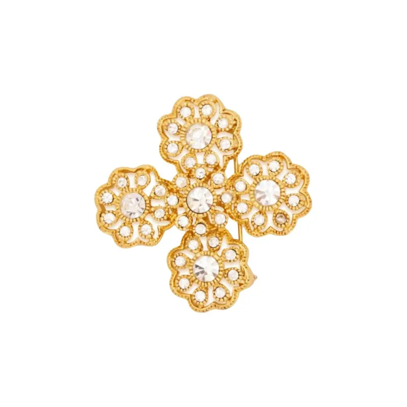 Kenneth Jay Lane Flower Cluster Pin-0