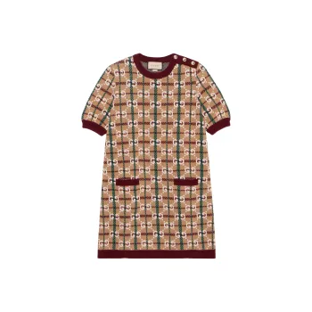 GUCCI Monogram intarsia Mini Dress