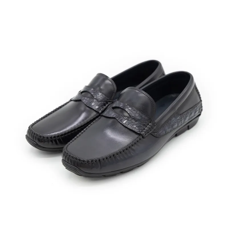 Satchi Loafers Men's Black Gray-4
