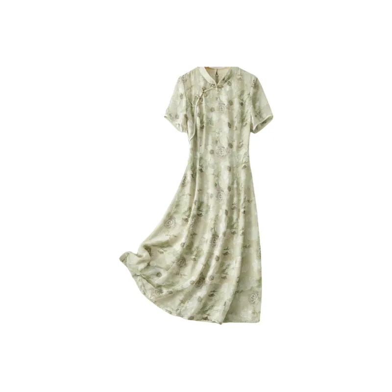 IHIMI Short Sleeved Dresses Women's Multicolor-0