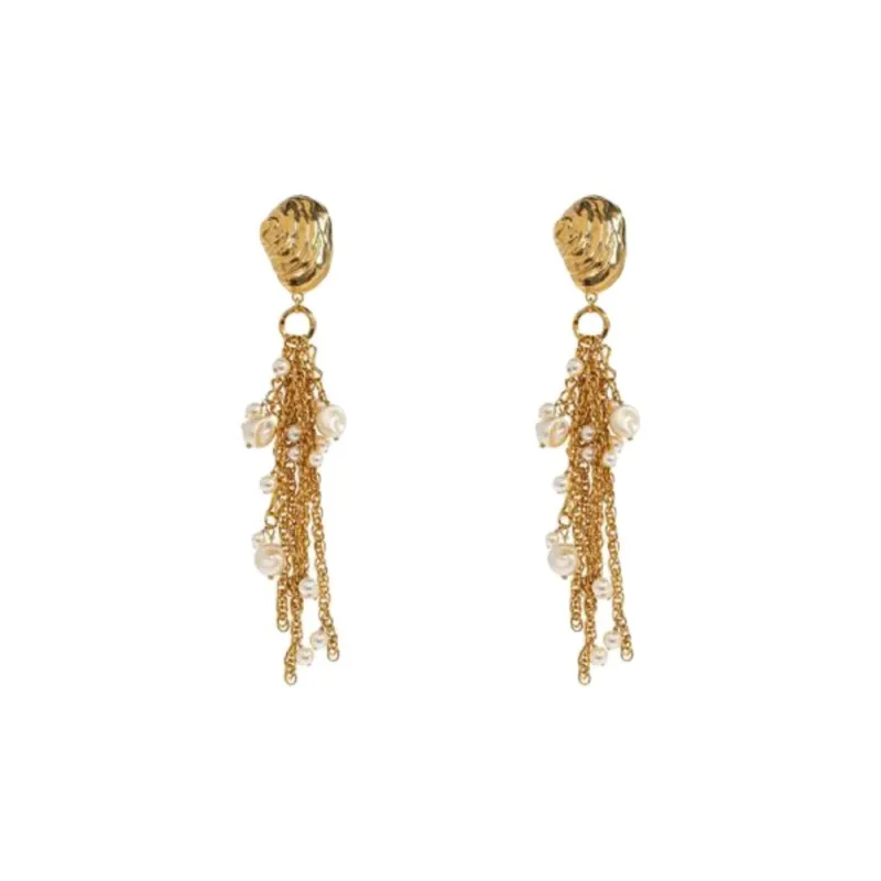 Chloé The Chloé Shells Long Clip On Earrings-0
