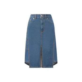 Lanvin Denim Long Skirts Women's Blue