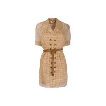 FENDI Short-Sleeved Dresses Women's Umber