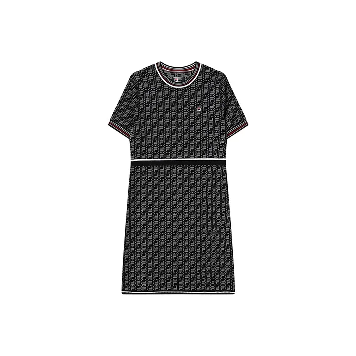 FILA Short Sleeved Dresses Women's Jet Black-0