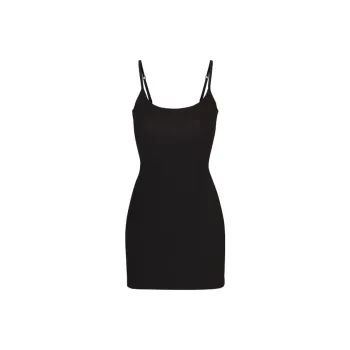 Skims Slip Dresses Women's White Agate Black/ONYX