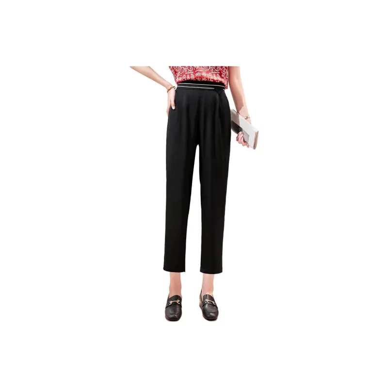 Yi Mengyuan Silk Casual Pants Women's-3