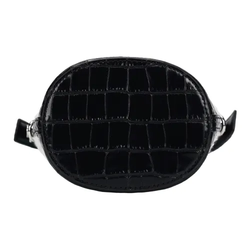 TORY BURCH T Monogram Fabric With Leather Bucket Bag, Handbag, Shoulder Bag, Crossbody Bag Mini Women's Black