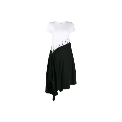 LOEWE Short Sleeved Dresses Women's Black/White