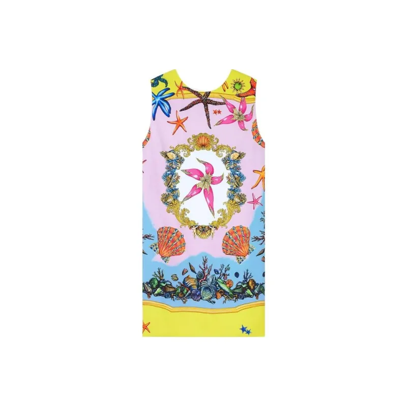 VERSACE Sleeveless Dress Women's Yellow-0