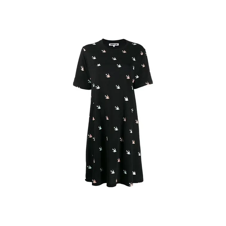 Alexander McQueen Short Sleeved Dresses Women's Black-0