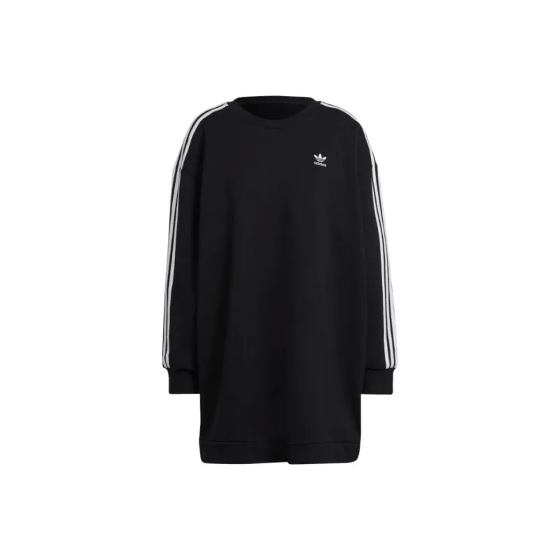 Adidas Originals Long Sleeved Dresses Women's Black-0