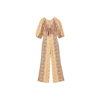 Sandro Jumpsuits Women's Beige Yellow