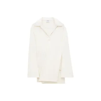 COURREGES Twist Long-Sleeved Polo Dress