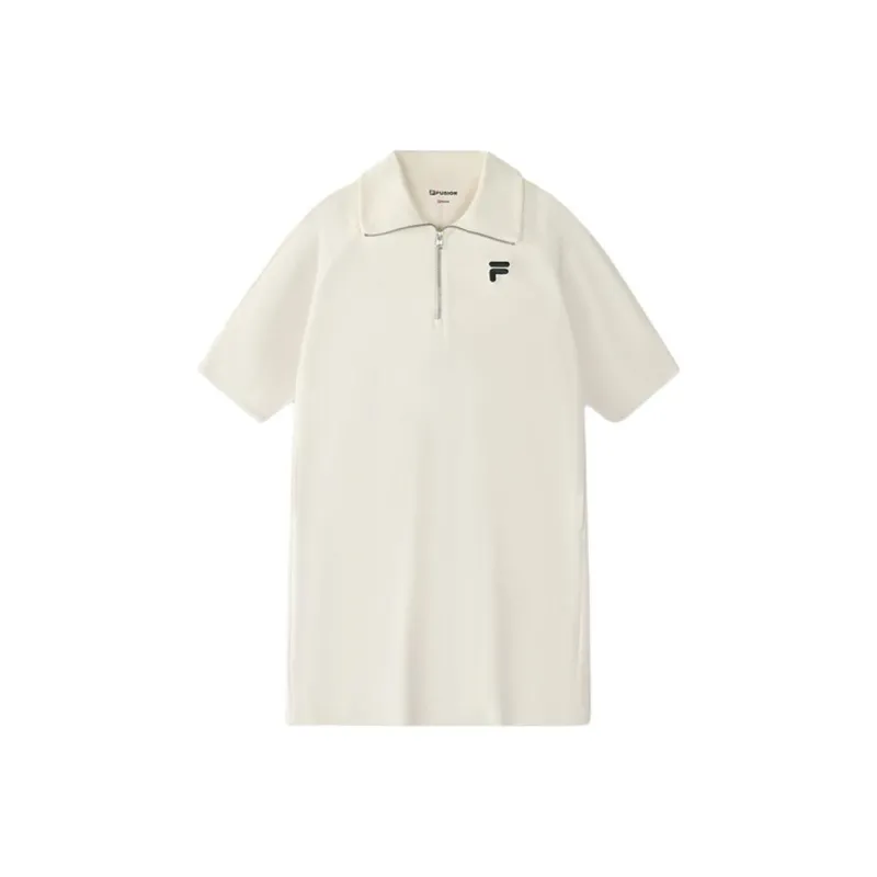 FILA FUSION LIFEFOB Collection Short Sleeved Dress Women's Ivory-0