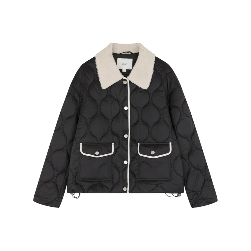 Mo Han Yi Mei Puffer Jacket Thickened Women's Black-0