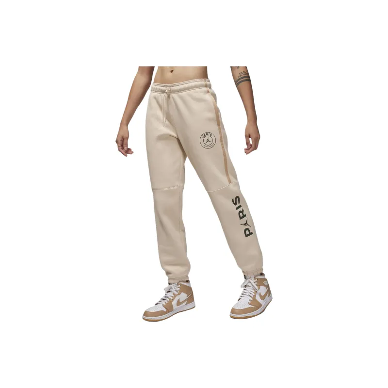 Jordan Paris Saint-Germain Brooklyn Fleece Knitted Sports Pants Women's Khaki-0
