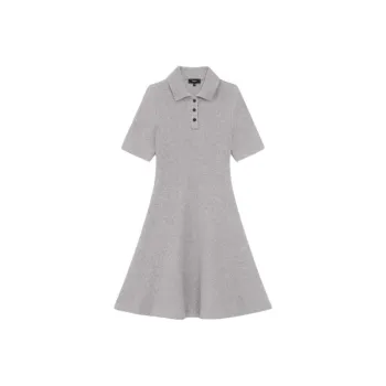 THEORY Short Sleeved Dress Women's Lime Gray