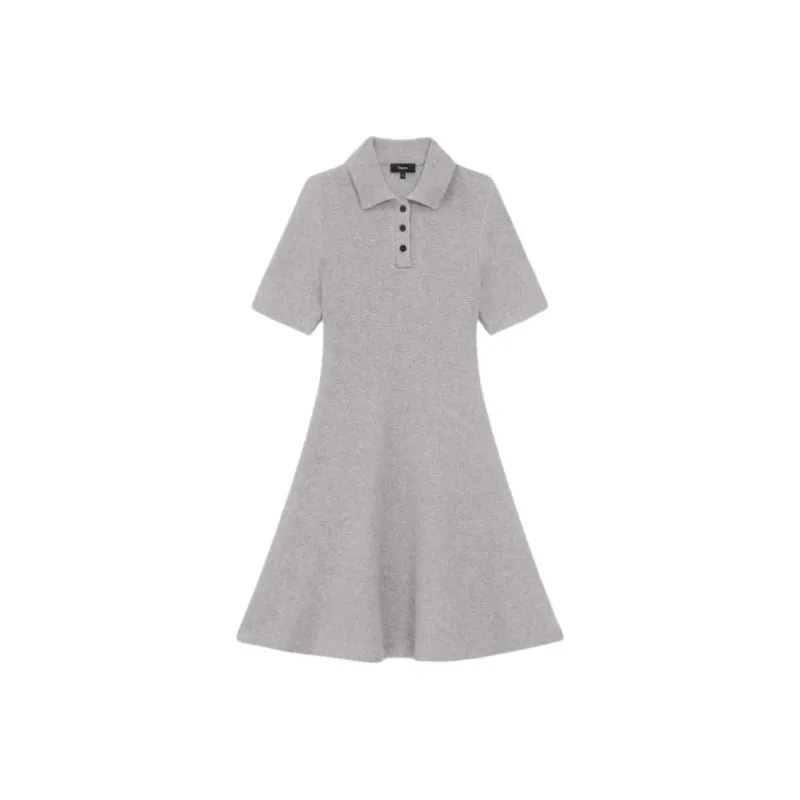 THEORY Short Sleeved Dress Women's Lime Gray-0