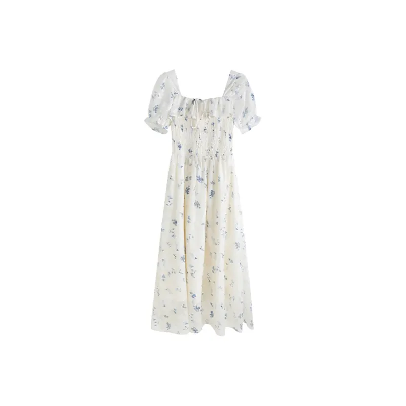 DOSOHEB Short Sleeved Dresses Women's Apricot Orchid-0