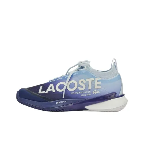 LACOSTE Slip Resistant Low Top Tennis Shoes Women's Light Blue