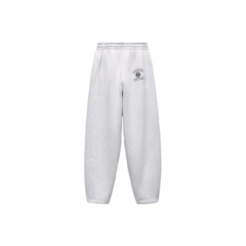 ZARA Knitted Sweatpants Women's Zebra Print Gray-0