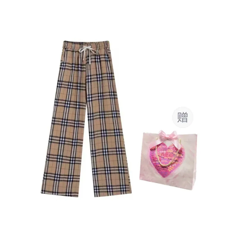Peaches Peaches Casual Pants Women's Plaid Casual Pants-5