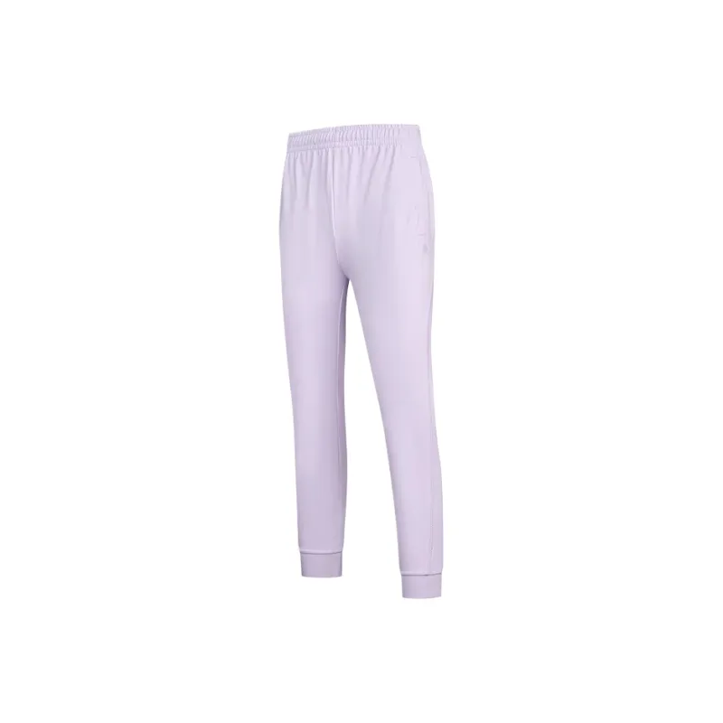 QIAODAN Knitted Sweatpants Women's Taro Paste Purple-0