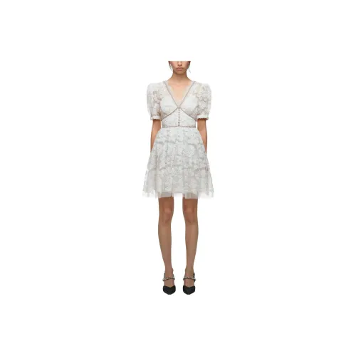 Self-portrait Short-Sleeved Dresses Women's White