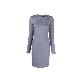 Givenchy 4G Allover Knitted Dress 'Mineral Blue'