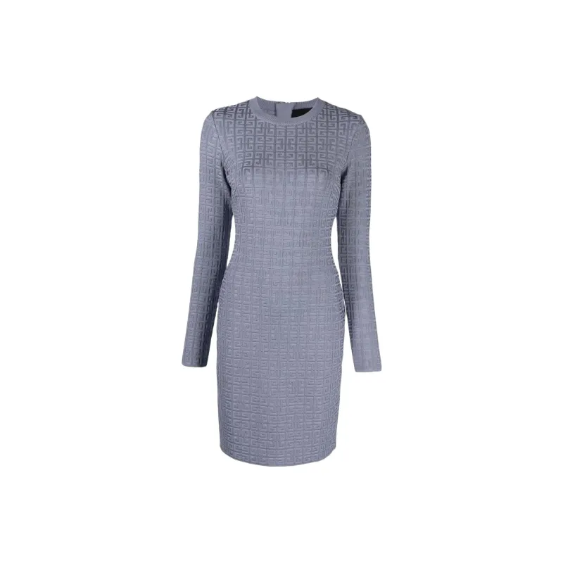 Givenchy 4G Allover Knitted Dress 'Mineral Blue'-0