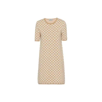 PRADA Short-Sleeved Dresses Women's Beige