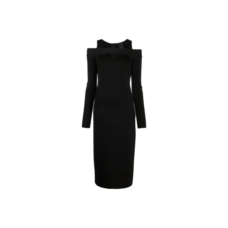Givenchy Long-Sleeved Dresses Women's Black-0